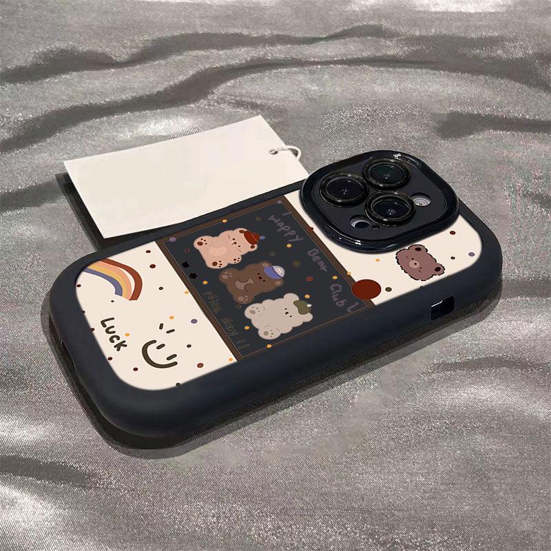 Three Little Bears for Apple 15 Phone Case for IPhone 14 Promax All Inclusive 13 Puff Case 12 Cute 16