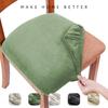 Velvet Spandex Dining Room Chair Seat Covers Removable Washable Elastic Cushion Covers For Upholstered Dining Chair