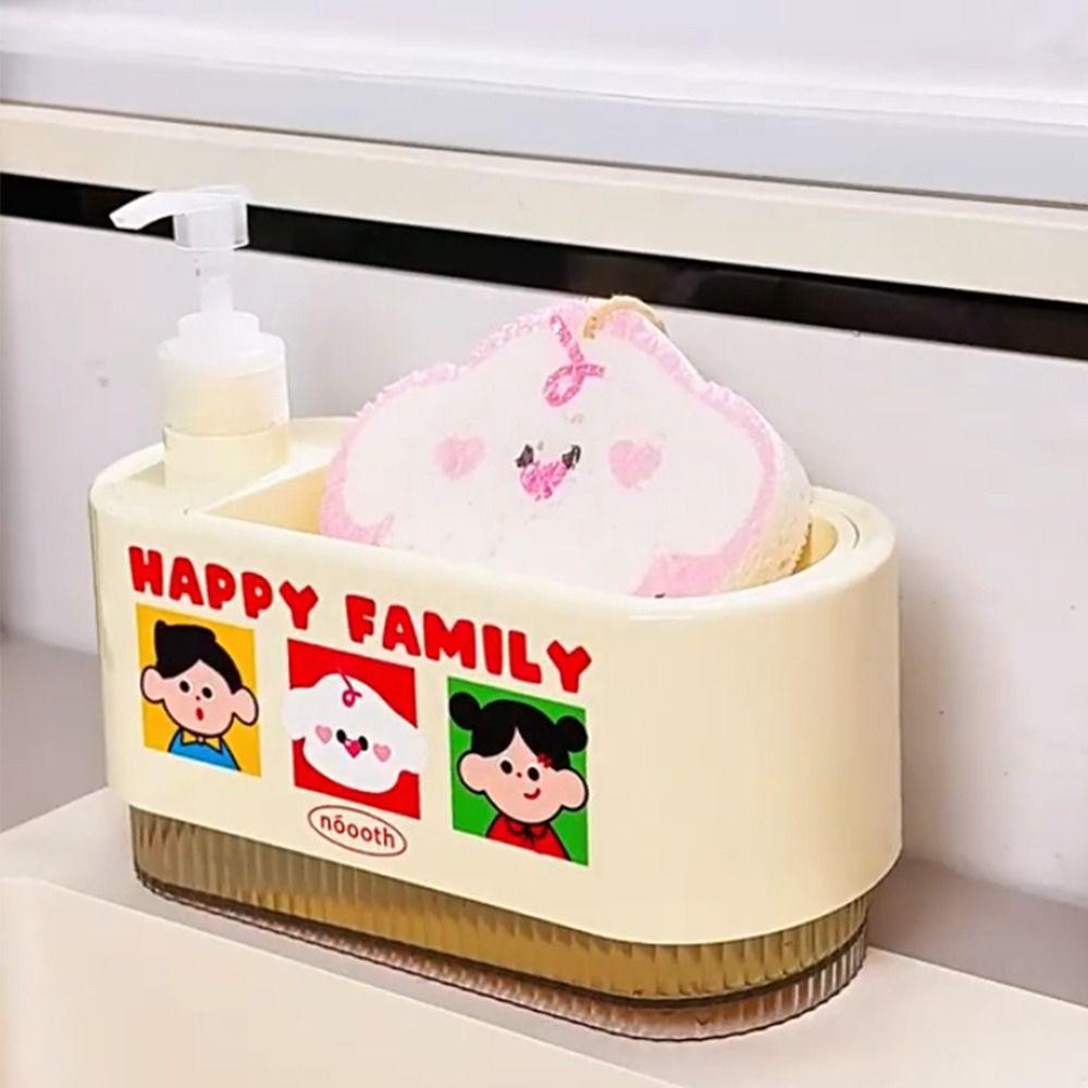 Leak-Proof Hand Soap Dispenser with Sponge Wipe Dual Soap Dispenser  Countertop