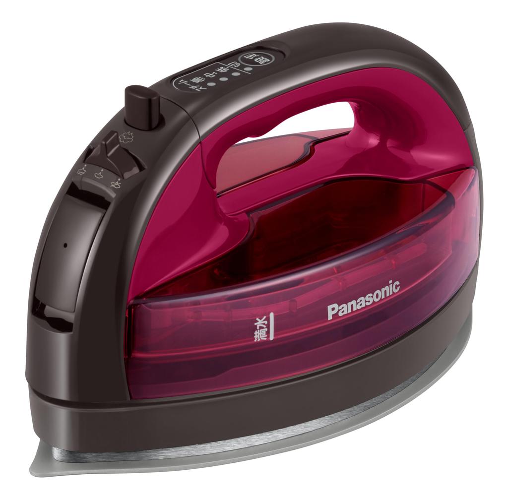 Panasonic Latest Model Panasonic Cordless Steam W Head Iron Ceramic Coat Disinfecting Brown Pink Karuru [2023 Cordless] NI-WL508-P