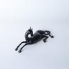Metal Handicrafts Black Horse Simulation Animal Sculpture Black Horsereclining Statue Metal Figurine Home Decoration Accessories