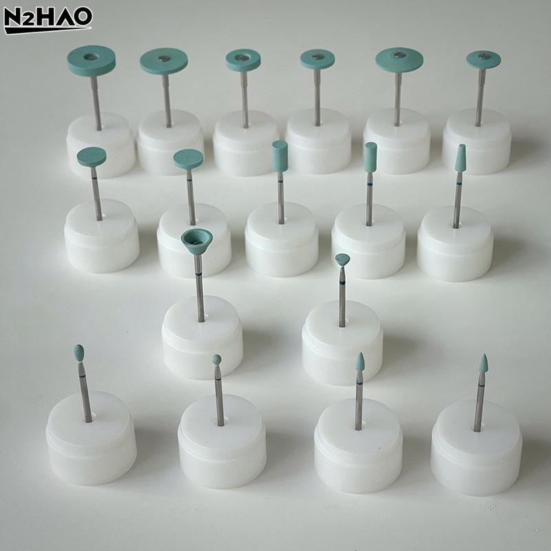 1PCS High Quality Diamond Green Ceramic Diamond Polishing Stone Grinder, 2.35mm Shank Coarse Grit Polishing Head For Finshing