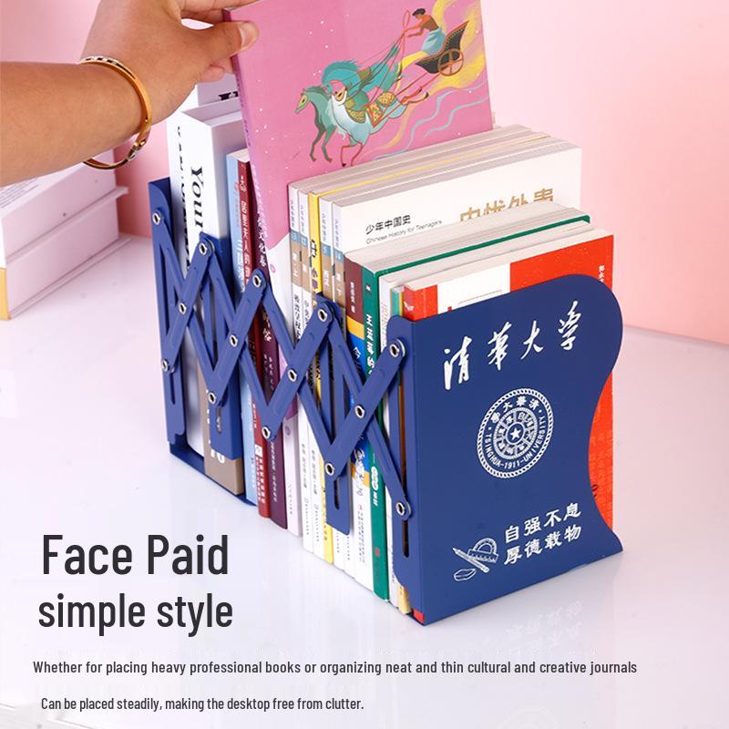 Large Creative Retractable Desktop Bookshelf, Foldable Storage Stand, Simple Book Support