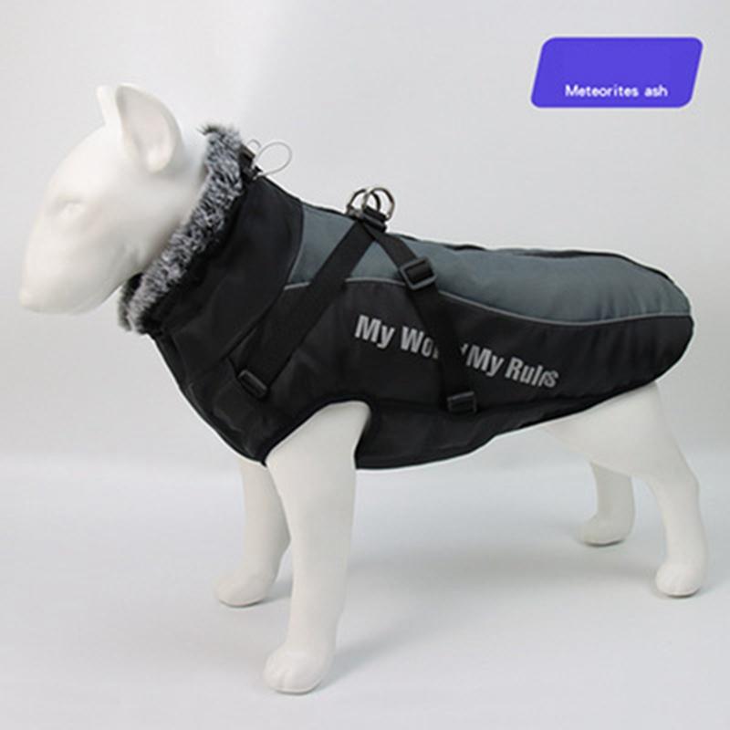 Nové Zimní Psí Teplé Nepromokavé Oblečení Reflexní Písmo Oblečení Nepromokavá Vesta Pet Kočka Bunda Pet Bavlněné Oblečení Pro Malé Střední Velké Psy XL-6XL