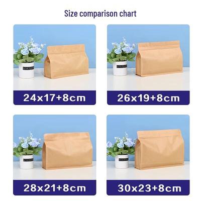 Kraft Paper Stand-Up Self-Sealing Bags