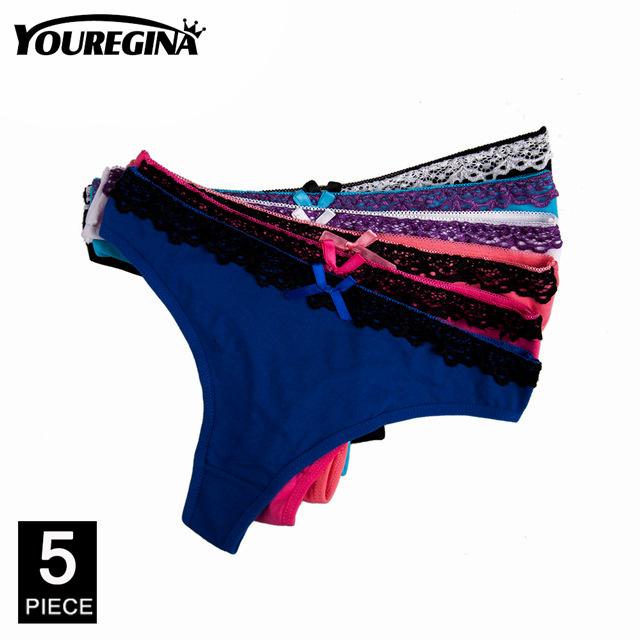 5 db/szett Szexi tanga nőknek lányoknak pamut G-string hölgyek bugyi ajaknyomatos Kawaii aranyos pöttyös fehérnemű nagykereskedelem ingyenes szállítás L&5pcs black