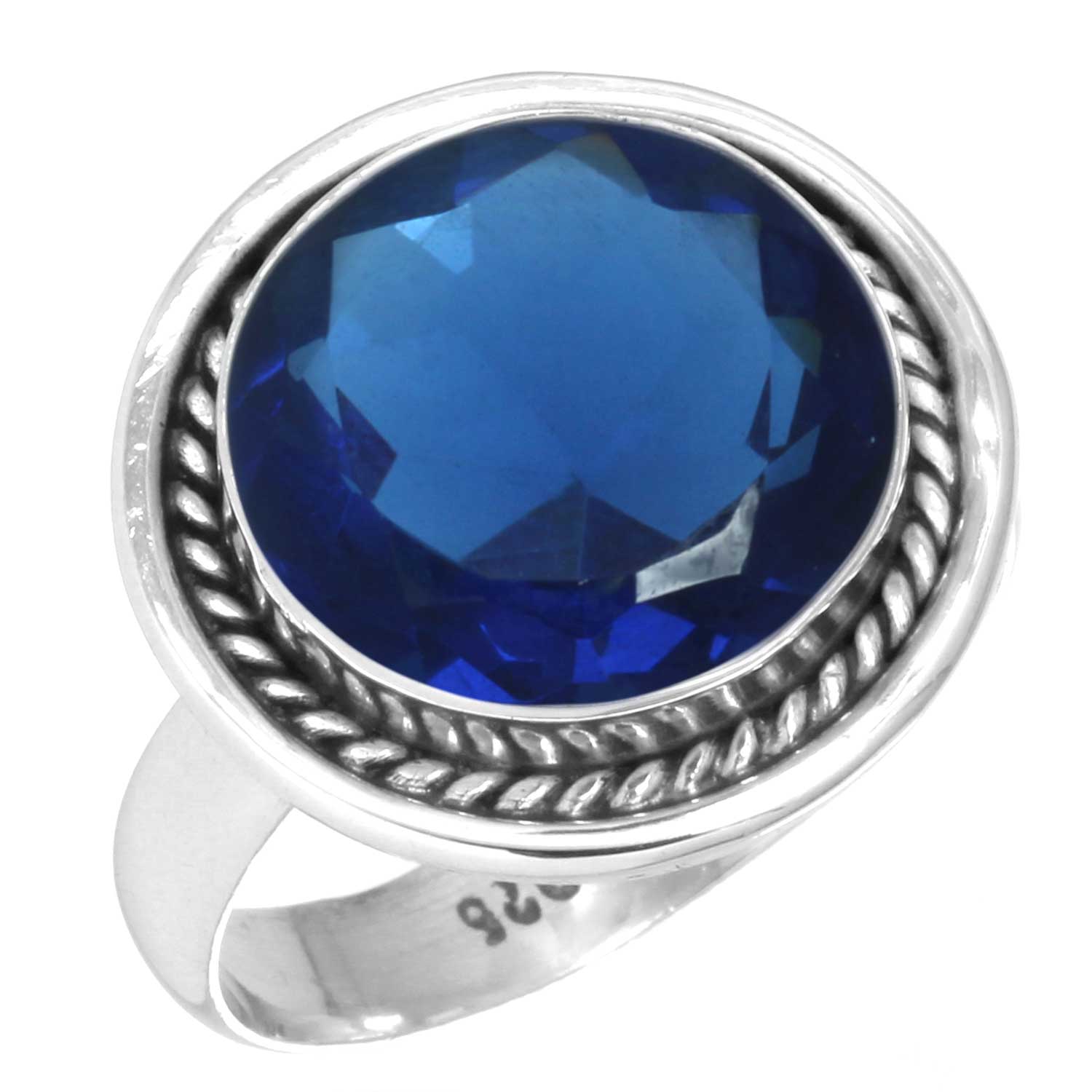 

Кольцо из стерлингового серебра 925 пробы Женское с драгоценным камнем Ручной работы Ювелирное изделие Подарок на годовщину Аметист Сапфир Голубой топаз Цитрин Изумруд Иолит Перидот Рубин Бохо 12 сапфир синий