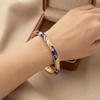 Traditional Flower Bangle Colorful Women's Hand Bracelet Vintage Cloisonne Bangle  Jewelry Gifts