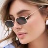 Non-polarized Candy Color Metal Cat Eye Sunglasses Female Summer Street Eyewear for Women Style