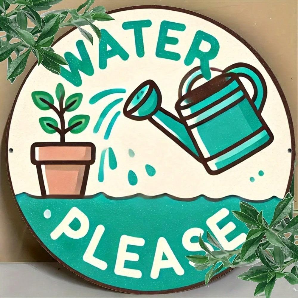 Vintage Metal Wall Art Round Sign Waterproof Aluminum Plaque Home Decor