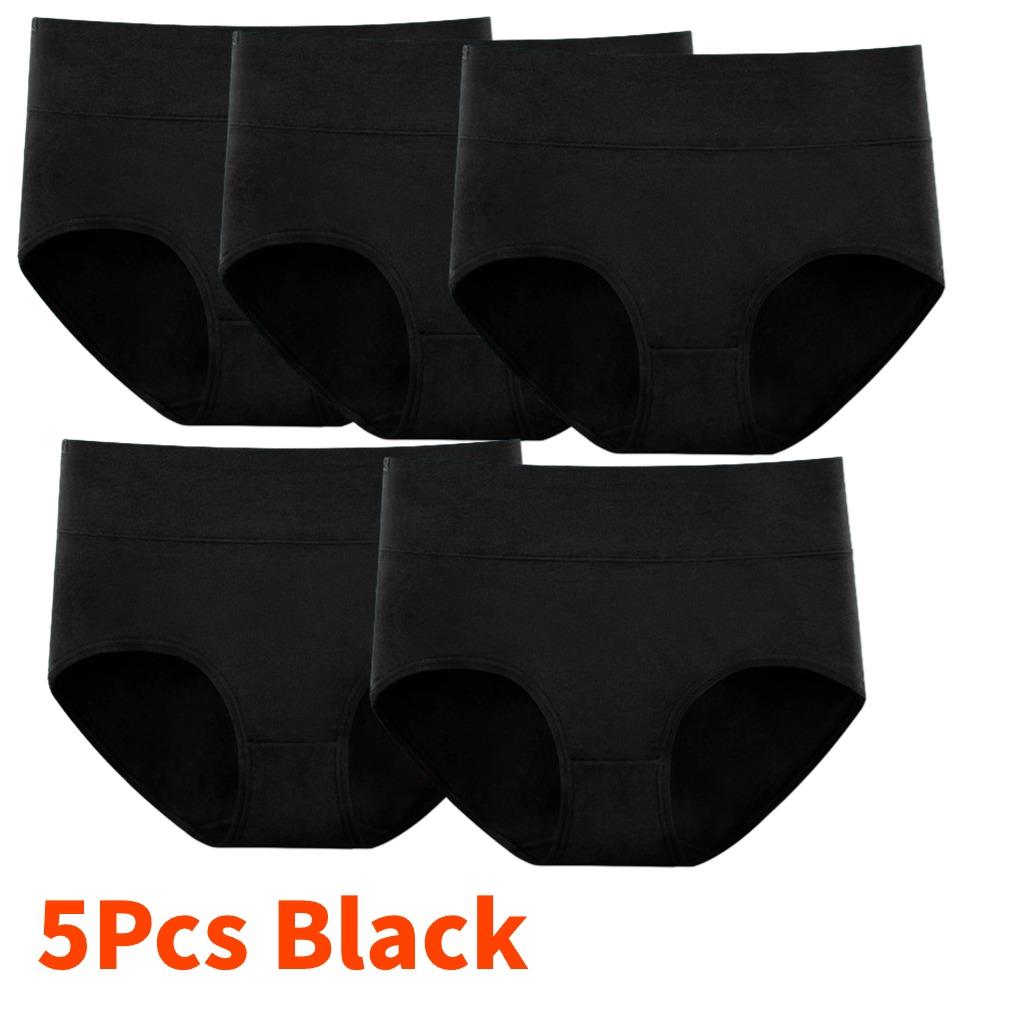 5Pcs Lots Sets Women's Panties XL XXL XXXL 4XL 5XL Brief Sexy Lingerie High Waist Cotton Plus Size Female Underwear Oversize