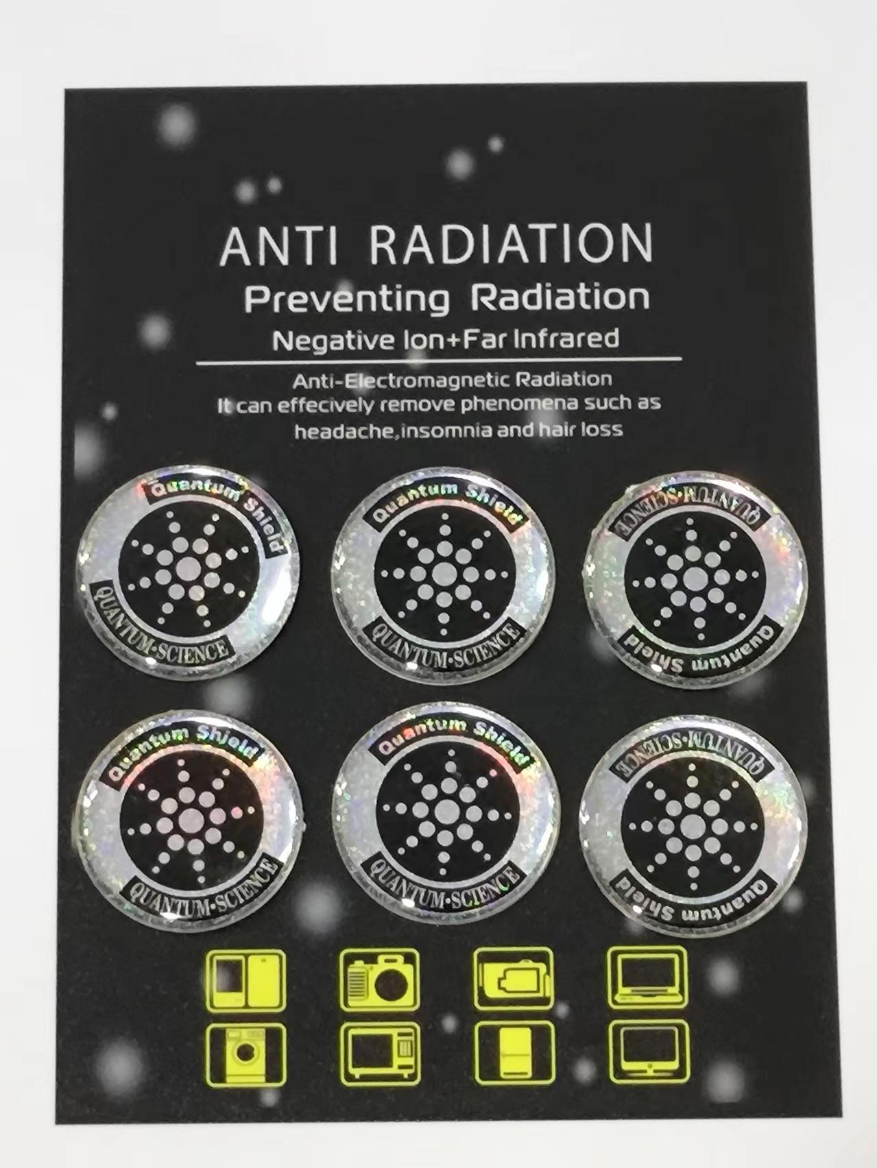 Customizable Mobile Radiation Protection Stickers - Energy & Negative Ion Shield, 6-Piece Set