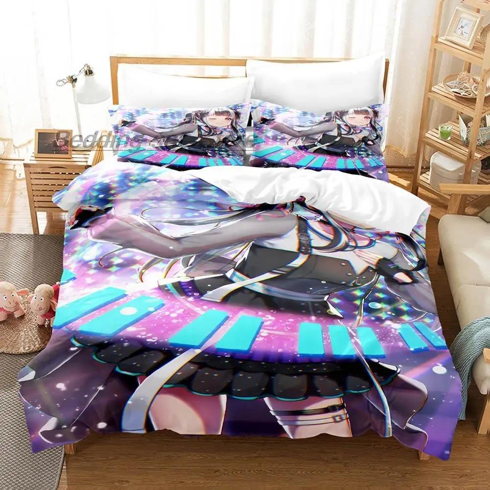 Nyubara Reona Bedding Set Single Twin Full Queen King Size Bed Set Aldult Kid Bedroom Duvetcover Sets 3D Print Kawaii Anime