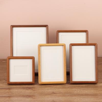 Fashion 6/7/8 Inch Black Walnut Photo Frame Real Wooden Simple Picture Frame Handmade Display Photo Frame