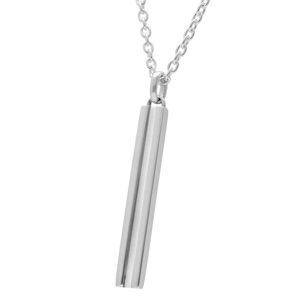 Gin no Stick Bar Necklace for Sterling Simple [Shinjuku Kura] Men, Silver,