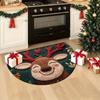 Gingerbread Man Pattern Bathroom Mat Water-absorbing Anti-slip Pad  Christmas Season