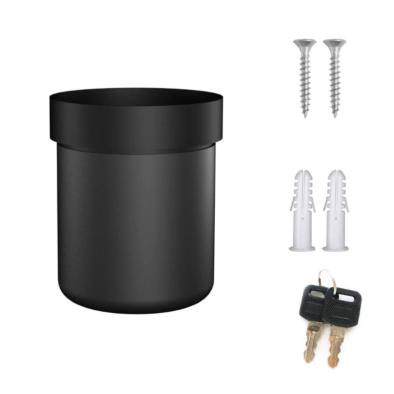 

Flower Pot with Hidden Safe Secret Compartment Stash Box Key Hider Plastic Plant Pots Jewlery Organizer for Valuables чорний