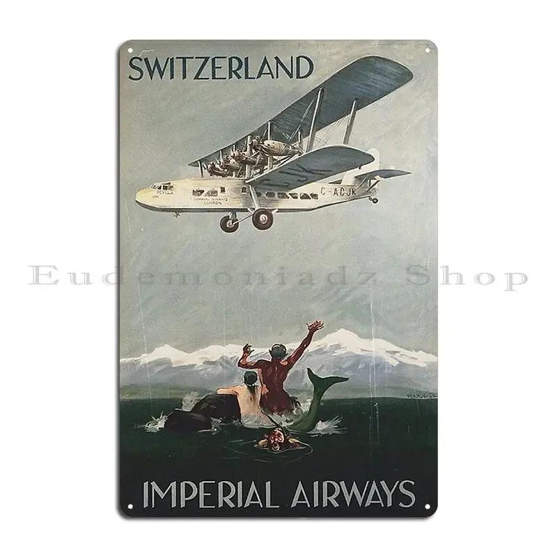Imperial Airways Art Metal Plaque Poster Club Bar Cave Garage Custom Kitchen Tin Sign Poster