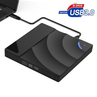 USB 3.0 Slim Portable External CD DVD Drive Rewriter Burner Writer, High Speed Data Transfer USB Optical Drives Player for PC Laptop Apple Windows Etc