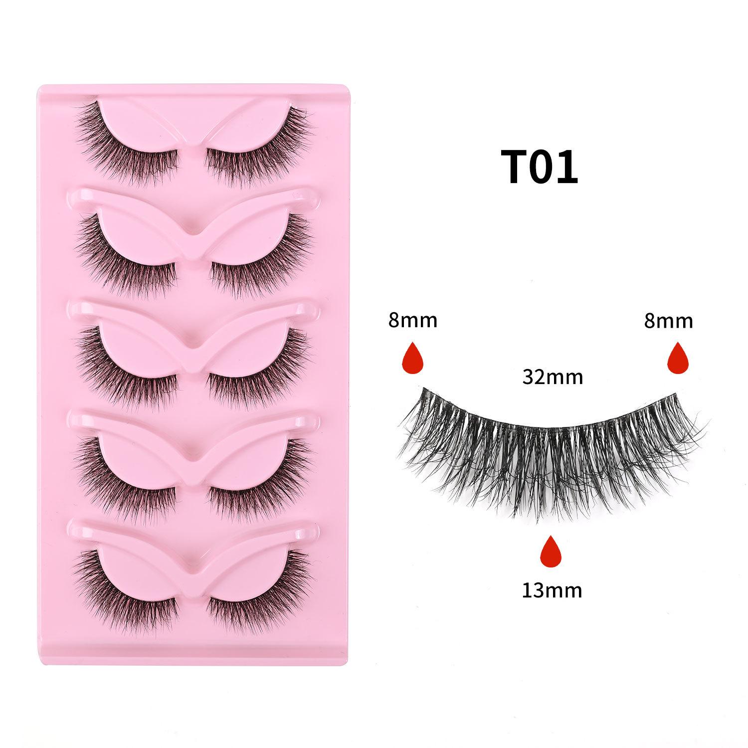 

Пушистые 5D накладные ресницы на прозрачной ленте: Большая вместимость, Невидимые бесшовные, Естественный вид, 5 пар