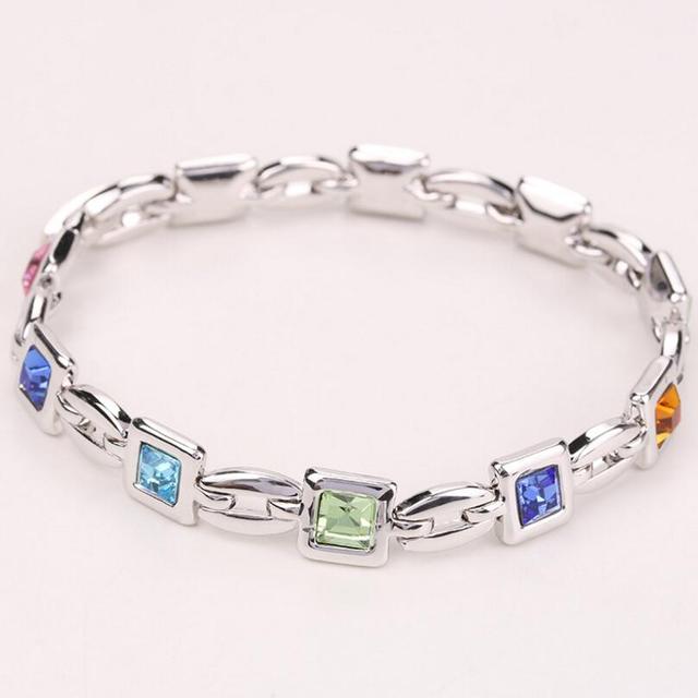 Fashion Bracelet Wedding Female Heart Crystal Bracelets For Women Luxury Temperament Silver -Color Fine Jewelry Gift