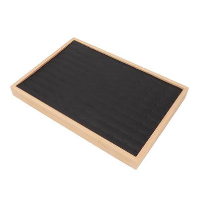 Scatola Espositore Porta Anelli a 100 Scomparti in Pelle PU Fodera Morbida Leggera Multiuso Nera Custodia Organizer per Gioielli