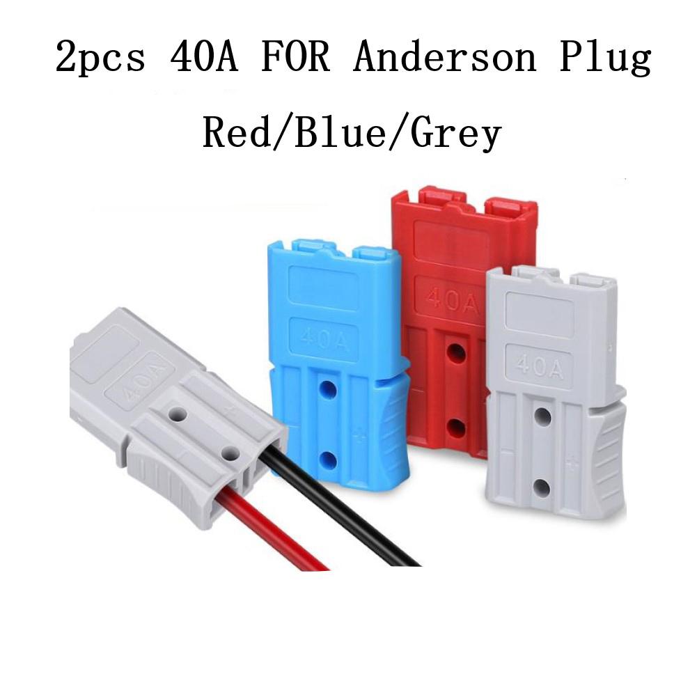 2Pcs For Anderson 40A Connector Amp Plug Terminal Forklift Battery Connector Wire & Cable Connectors