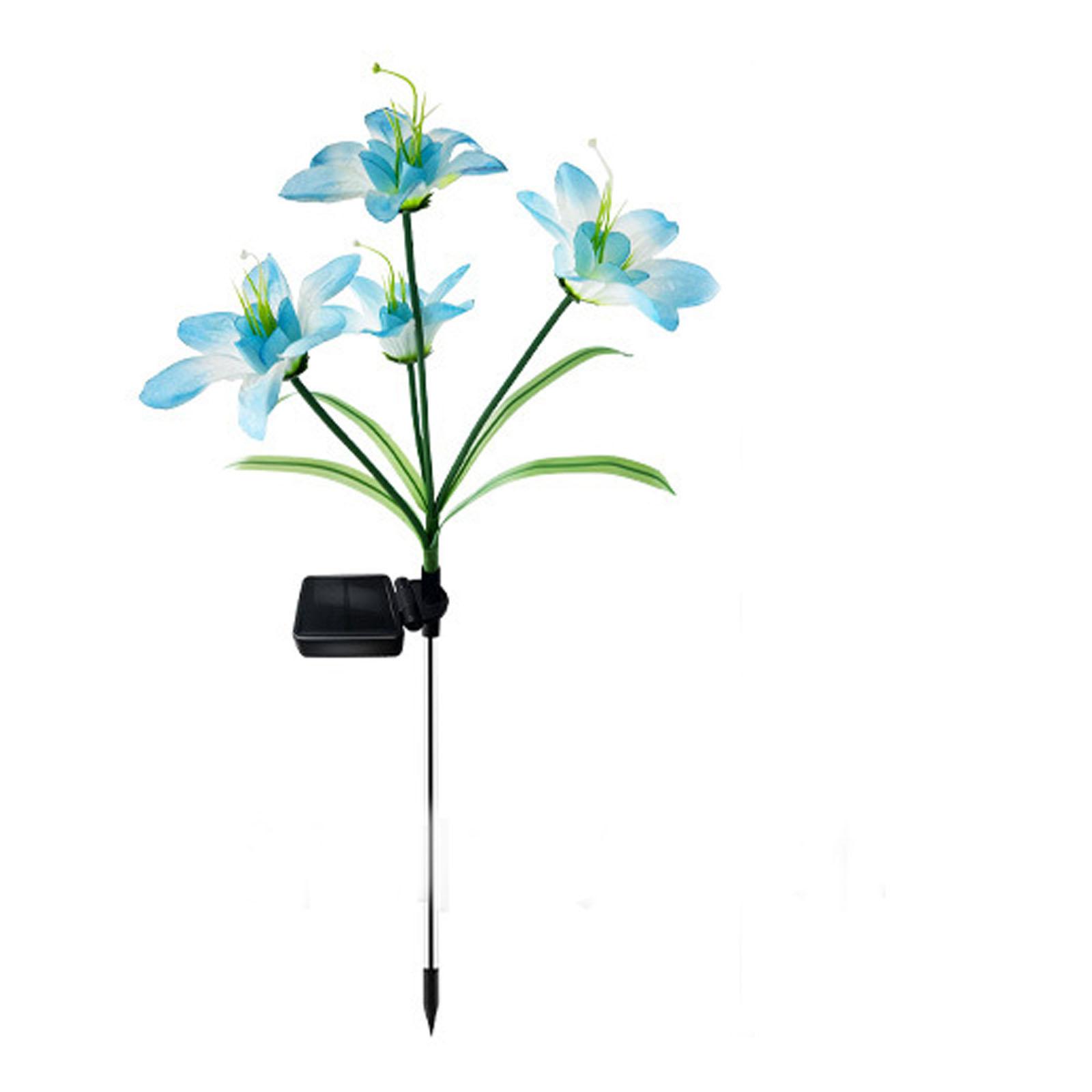 Solar Ground Insert Lights - Outdoor Simulated Flower Lights | Villa Courtyard Garden Decorative Lights One Size