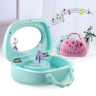 Children's Music Jewelry Box Handbag Rotating Ballet Girl Music Box Gift