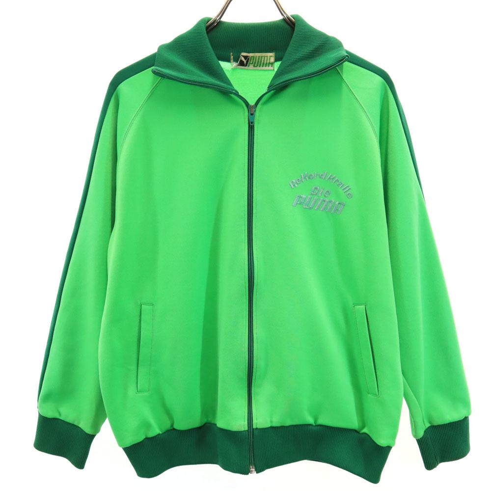 

PUMA 80s 90s Old Track jacket L Yellowish green Jersey Men s Used