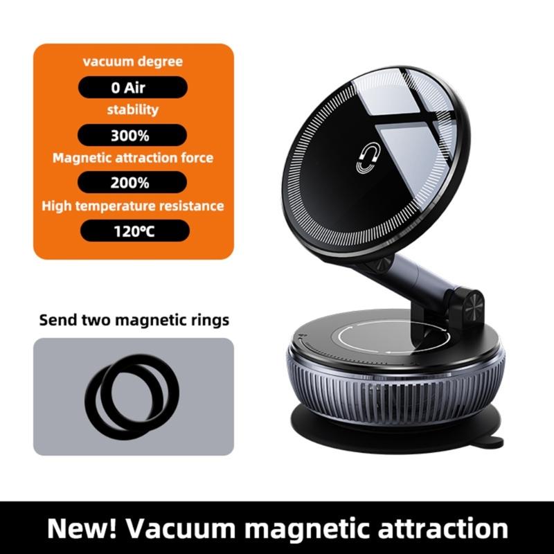 Rotating Magnetic Car Phone Holder Suction Cup Mount Stand for Phone 16 15 Mount Holder for Windshield and Dashboard