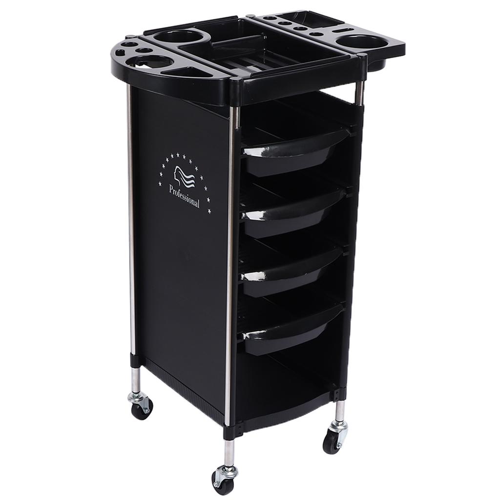 6 Layers Multi Functional Hair Salon Tool Storage Cart Trolley with Universal Wheels