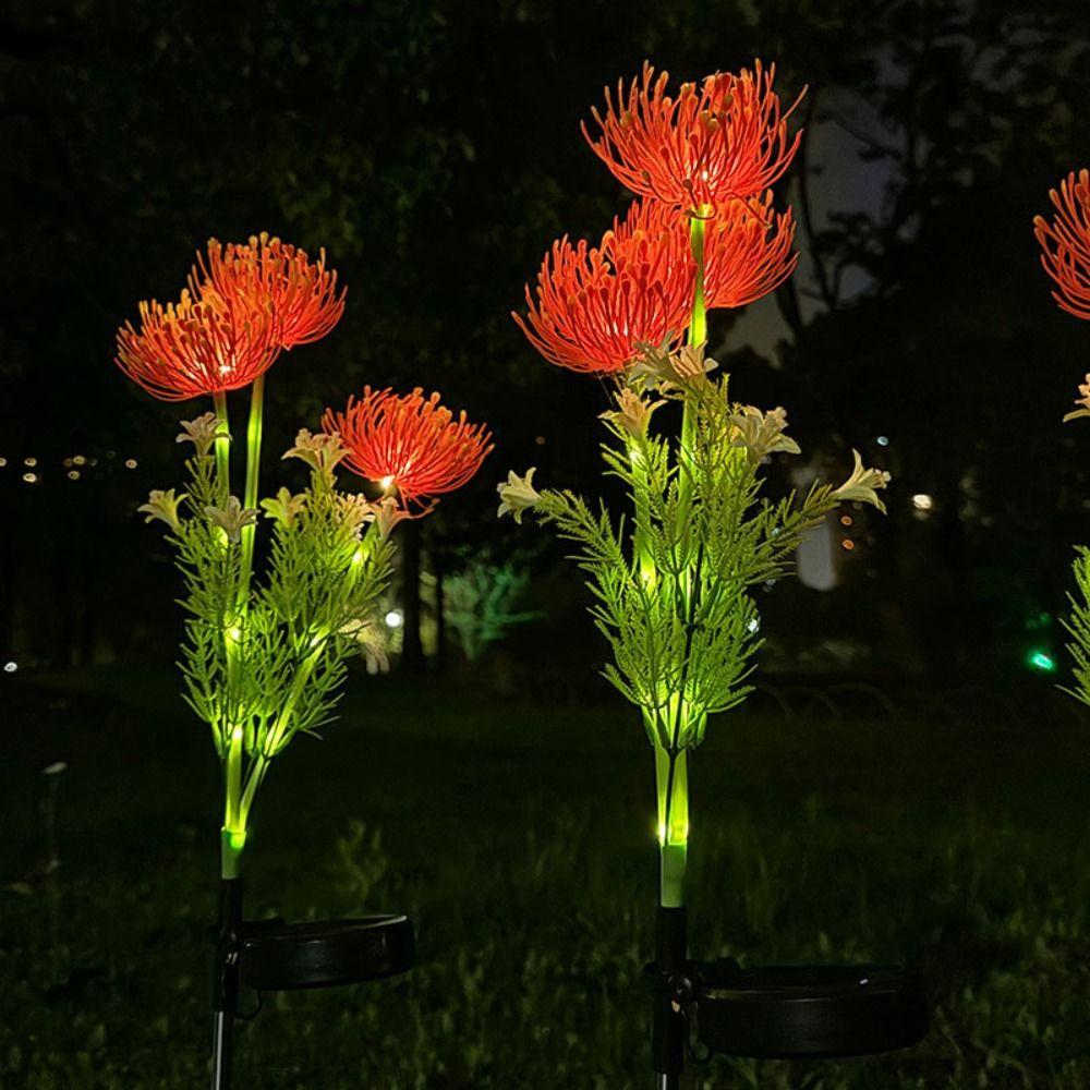 Realistic Flower Solar LED Lights Waterproof Design Solar Garden Lights Backyard Decor