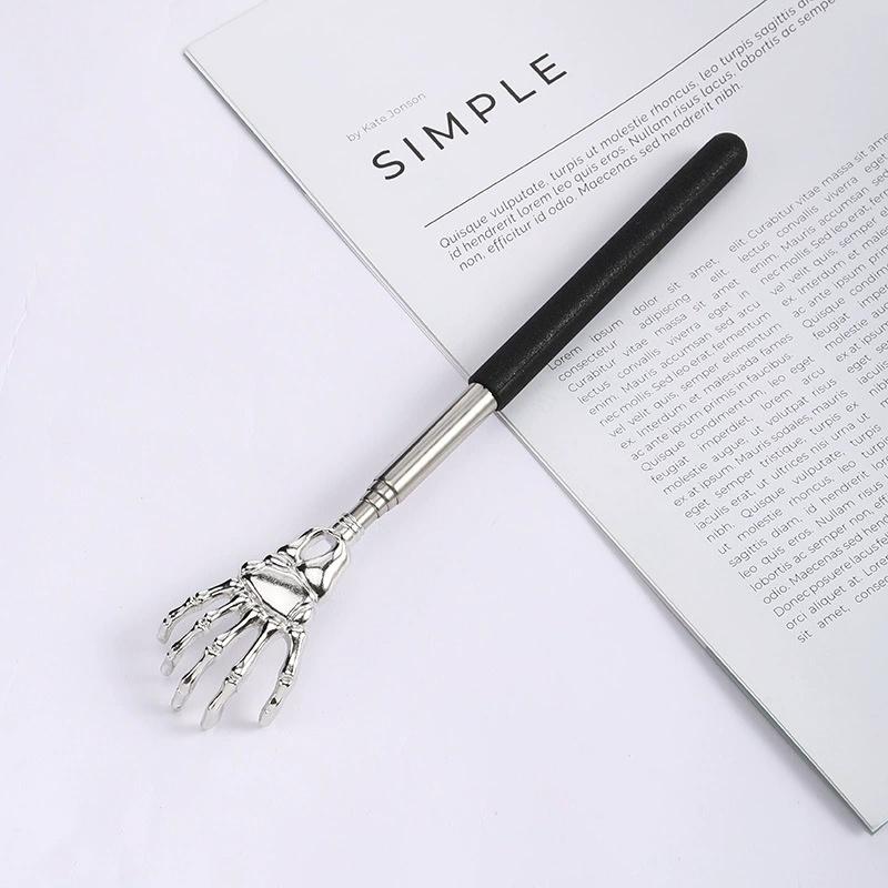 

Portable Extendable Stainless Back Scratcher Skeleton Hand Metal Itchy Stick No More Struggling To Reach Itches Adults Elderly чорний