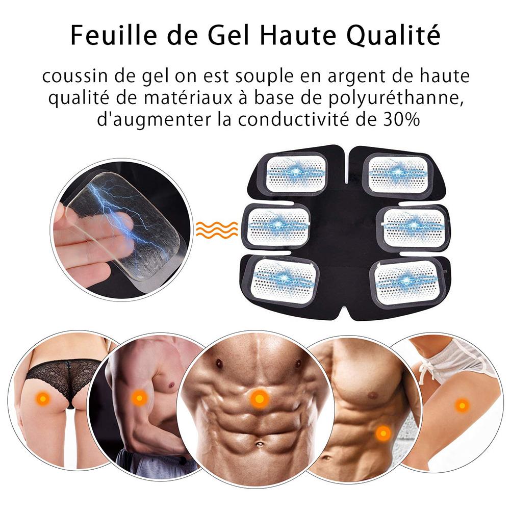 30Pcs EMS Gel Pads Hydrogel Gel Training Replacement Gel Sheets for Abdominal Muscular Electrostimulator