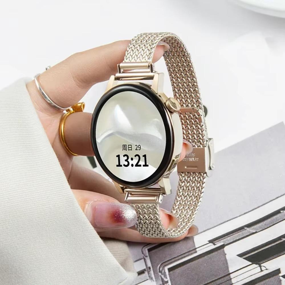 Edelstahlarmband für Samsung Galaxy FE 7 6 5 44mm 40mm Smartwatch 18mm 22 20mm Damenarmband für Huawei GT5 46mm GT5 Pro 42mm