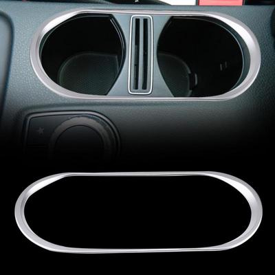 Car Water Cup Holder Cover Center Console Water Cup Holder Trim Cover Silver Chrome for Mercedes-Benz A/CLA/GLA-class