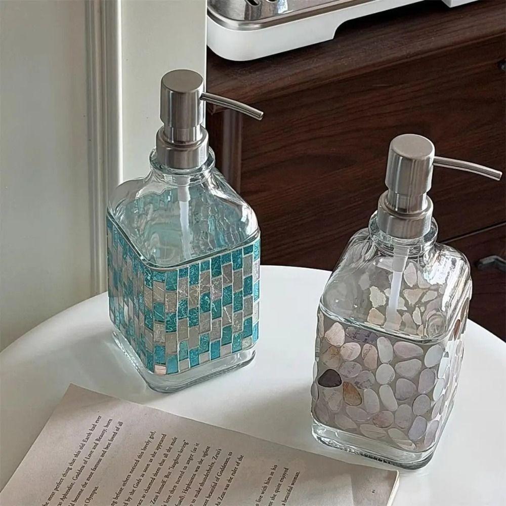 Mosaic Artistry Press Type Empty Bottle Exquisite Countertop Sink Soap Dispenser Sub Bottle Fluid