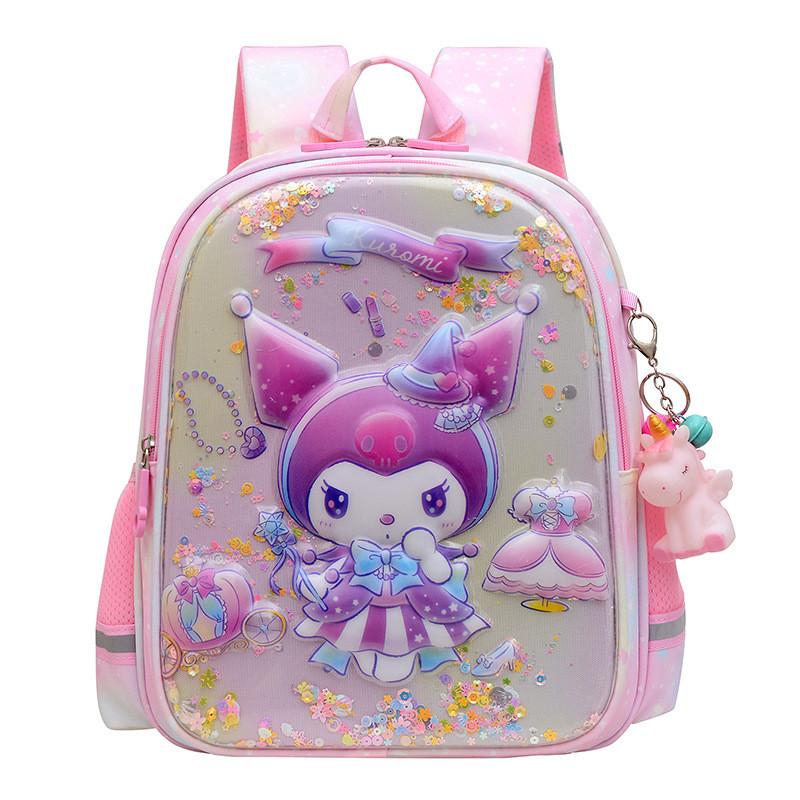 Adorable Cartoon Kuromi Kids Backpack For School With Cute Design For Ages 3-6
