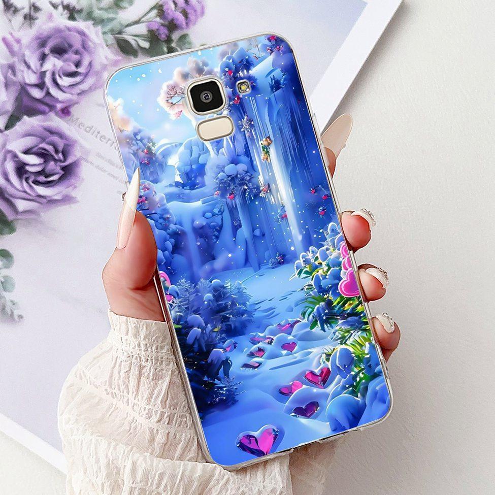 Clear For Samsung J6 2018 Case SM-J600F Cute Fashion Funny Painted Back Cover For Samsung Galaxy J6 2018 Phone Case J600G J600FN