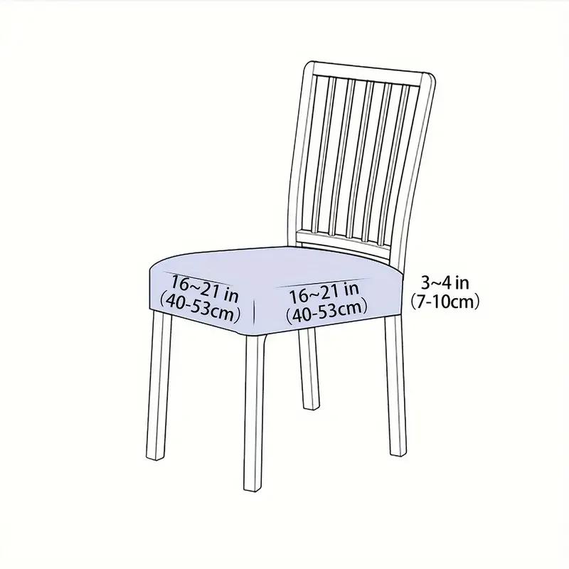 1Pc Solid Color Velvet Dining Chair Seat Cover Classic Chair Covers Removable Anti-Dirty Chair Cushion Slipcovers For El Home