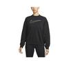 Nike Women's Black Long-Sleeve Crewneck Sweatshirt with Geometric Logo Print