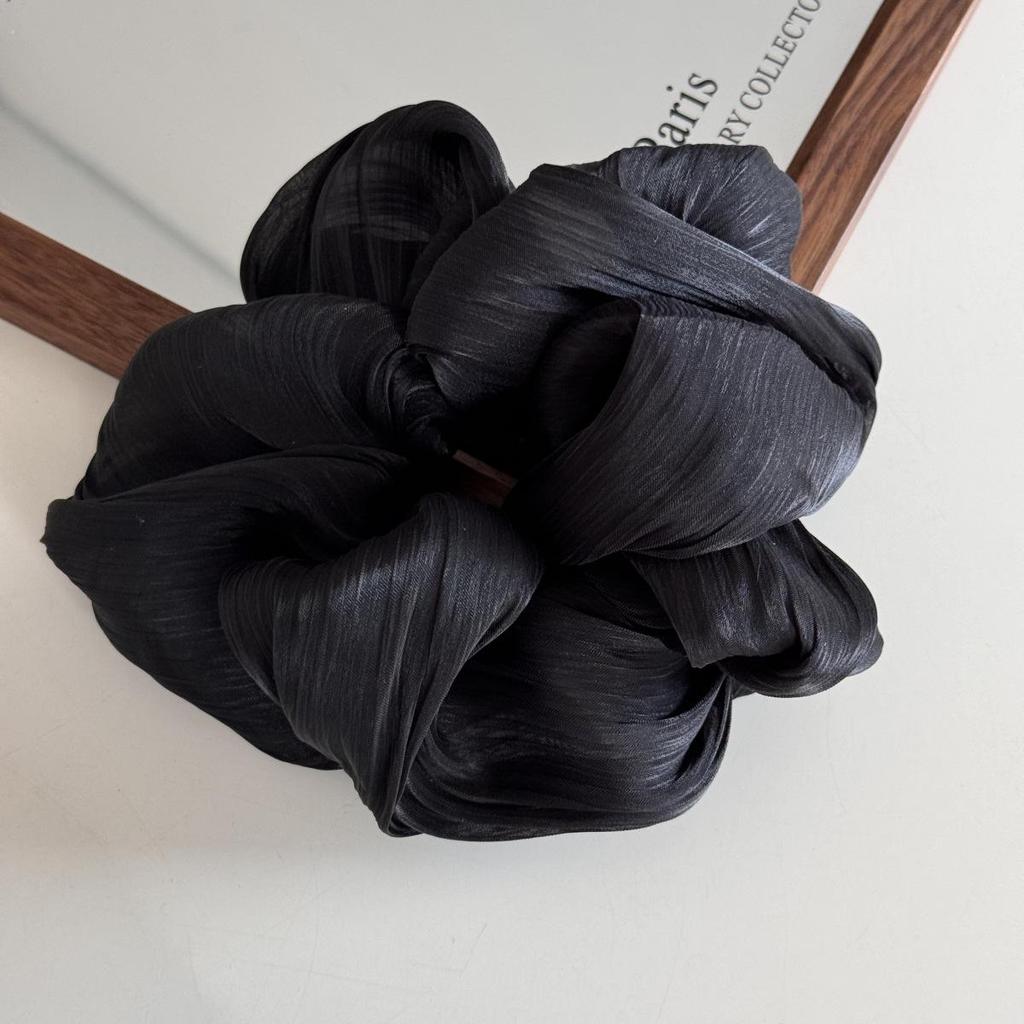 Korean Style Satin Pearlescent Flower Hair Tie