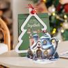Cross-border Art Kettle Snowing Cabin Acrylic Inspirational Sign: Desktop Ornament Home Decoration Gift