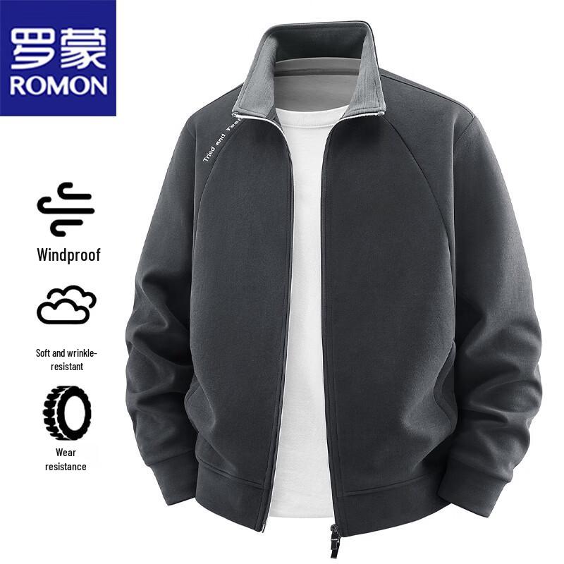 ROMON Men's Stand-Collar Casual Lightweight Jacket