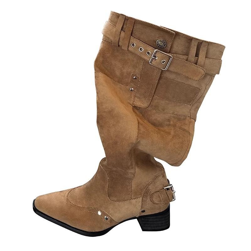 But knee big tube wrinkled babes pile boots women pointed toe thick heel knight boots high boots single boots long boots