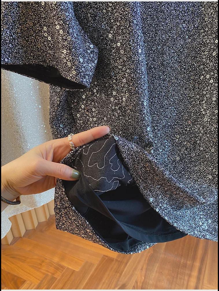 Camiseta Chic de Lentejuelas de Seda para Hombre 2024 - Diseño Europeo de Manga Corta y Corte Holgado