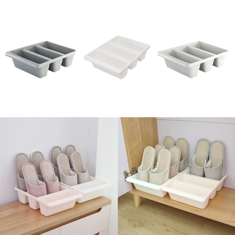 1/2 Stück Schuhregal für Zuhause Plastik-Schuhregal für Eingangsbereich Organizer