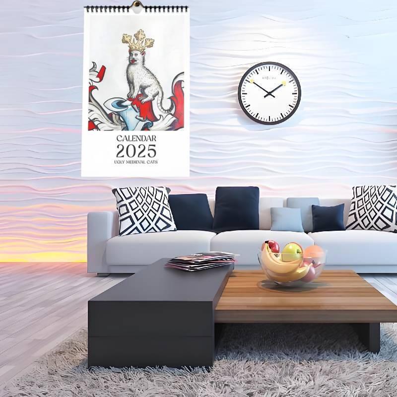 Medieval 2025 Ugly Cats Calendar Calendary Ornament Christmas Garnish Pendant