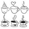 3pcs Minimalist Coffee Cup Wall Hangings Nordic Style Coffee Shop Decorations  Indoor
